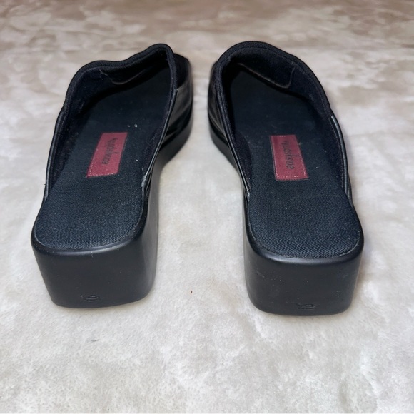 Easy Spirit Black 90s Platform Wedge Slides Size 8 - Picture 8 of 14